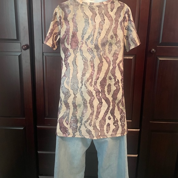 Lori Goldstein Knit Jacquard Short Sleeve Tee - Picture 6 of 13